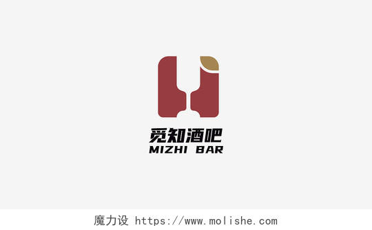 红色中式中国风酒吧logologo